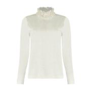 Ruffle Neck Shirt Bloomings , White , Dames