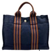 Pre-owned Cotton totes Hermès Vintage , Blue , Dames