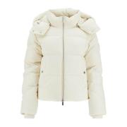 Gewatteerd Donsjack met Afneembare Capuchon Woolrich , White , Dames