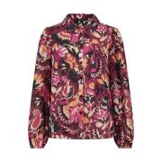 Bloemen Blouse Lange Mouw Tramontana , Pink , Dames