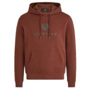 Signature Sweatshirt Hoodie Deep Copper Belstaff , Red , Heren