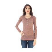 Roze Wollen Pullover Sweater Fred Perry , Brown , Dames