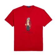 Klassieke pasvorm Polo Bear Jersey Tee Rood Ralph Lauren , Red , Heren