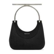 Mini Cross-Bar Zwarte Leren Handtas Alexander McQueen , Black , Dames