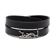 Stijlvolle Armband voor een Trendy Look Saint Laurent , Black , Dames