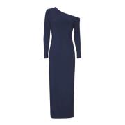 Blauwe Elegante Jurk Vrouwen Aw24 Norma Kamali , Blue , Dames