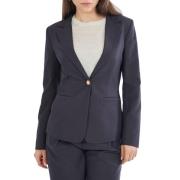 Antraciet Blazer voor Moderne Vrouwen YES ZEE , Gray , Dames