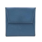 Pre-owned Leather wallets Hermès Vintage , Blue , Dames