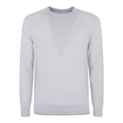 Beige Grijs Crew Neck Sweatshirt Eleventy , Gray , Heren