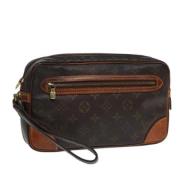 Pre-owned Canvas clutches Louis Vuitton Vintage , Brown , Dames