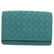 Pre-owned Leather wallets Bottega Veneta Vintage , Blue , Dames