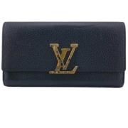 Pre-owned Leather wallets Louis Vuitton Vintage , Black , Dames