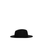 Zwarte Wolrand Hoed Yohji Yamamoto , Black , Dames