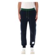 Navy Color Blocked Sweatpants Aw24 Thom Browne , Blue , Heren