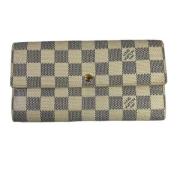 Pre-owned Canvas wallets Louis Vuitton Vintage , White , Dames