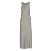 Mouwloze Ronde Hals Blauwe Jurk Herno , Gray , Dames