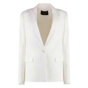 Viscose Blazer met Reverskraag Fabiana Filippi , White , Dames