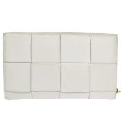 Pre-owned Leather wallets Bottega Veneta Vintage , White , Dames