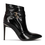 Klassieke zwarte lakleren stilettohak laarzen Kazar , Black , Dames