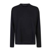 Blauwe Merinowol Sweatshirt Aw24 Roberto Collina , Blue , Dames