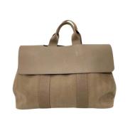 Pre-owned Canvas handbags Hermès Vintage , Beige , Dames