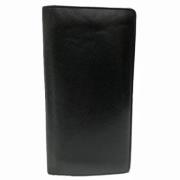 Pre-owned Leather wallets Louis Vuitton Vintage , Black , Heren