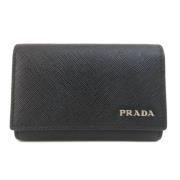 Pre-owned Leather key-holders Prada Vintage , Black , Unisex