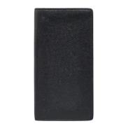 Pre-owned Leather wallets Louis Vuitton Vintage , Black , Heren