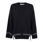 Stijlvolle Gebreide Cardigan Sweater Marni , Blue , Dames