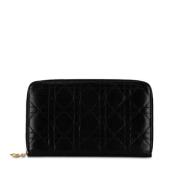 Pre-owned Leather wallets Dior Vintage , Black , Dames