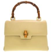 Pre-owned Leather gucci-bags Gucci Vintage , Beige , Dames