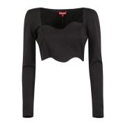 Top met koord detail Staud , Black , Dames