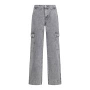 Grijze Denim Jeans Kaos , Gray , Dames