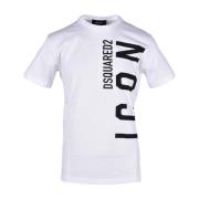 Premium Katoenen Heren Wit T-Shirt Dsquared2 , White , Heren