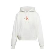 Gradient CK Hoodie Calvin Klein , White , Dames