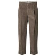 Losse Tristan Corduroy Broek Selected Homme , Brown , Heren