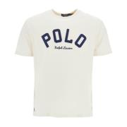 Geborduurd Logo Katoenen T-shirt Polo Ralph Lauren , White , Heren