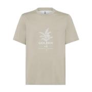 Grafische Print Groene T-shirts en Polo's Brunello Cucinelli , Green ,...