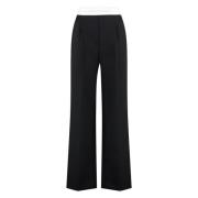 Elastische Band Wollen Broek Logo Detail Alexander Wang , Black , Dame...