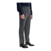 Slim Fit Stretch Katoenen Vrijetijdsbroek Brunello Cucinelli , Gray , ...