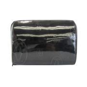 Pre-owned Leather clutches Cartier Vintage , Black , Dames