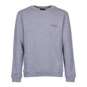 Grijze Crew-neck Sweatshirt met D Logo Dondup , Gray , Heren