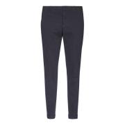 Stretch Katoen Gabardine Broek Grijs Dondup , Gray , Heren