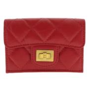 Pre-owned Leather wallets Chanel Vintage , Red , Dames