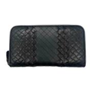 Pre-owned Leather wallets Bottega Veneta Vintage , Black , Heren