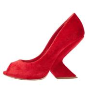 Pre-owned Velvet heels Dior Vintage , Red , Dames