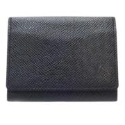 Pre-owned Leather wallets Louis Vuitton Vintage , Black , Heren