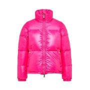 Korte glanzende vintage donsjack Pyrenex , Pink , Dames