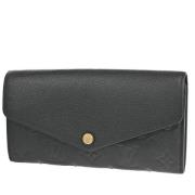 Pre-owned Leather wallets Louis Vuitton Vintage , Black , Dames