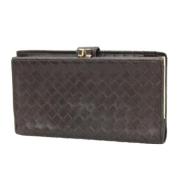 Pre-owned Leather wallets Bottega Veneta Vintage , Brown , Dames